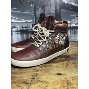 Inkkas Global Leather Sneaker High Top Shoe Camping Boot Women's Size 9